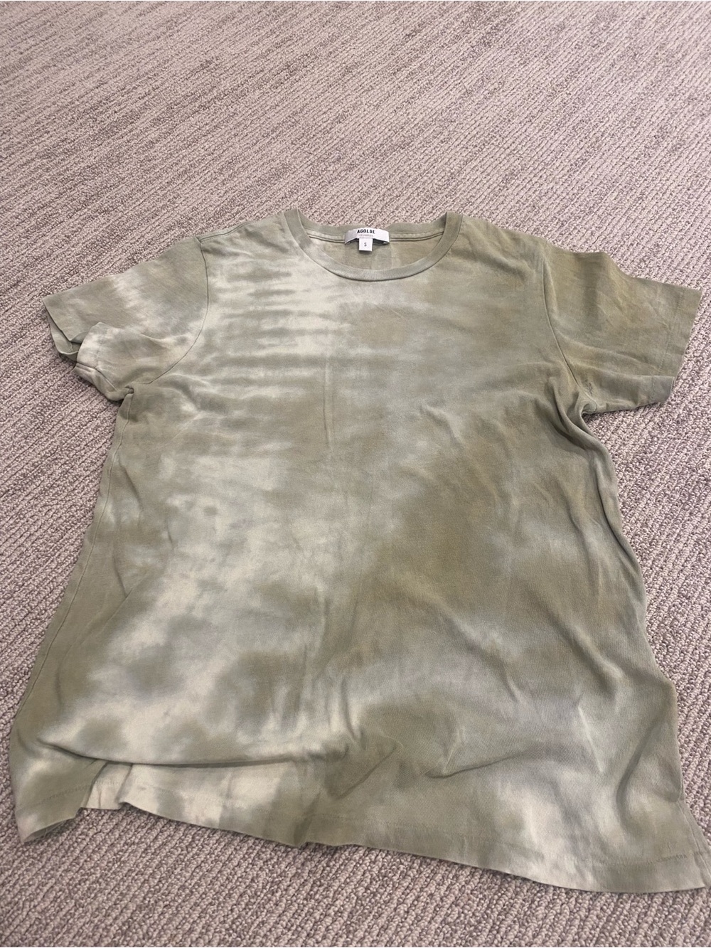 Agolde tie dyed olive tee